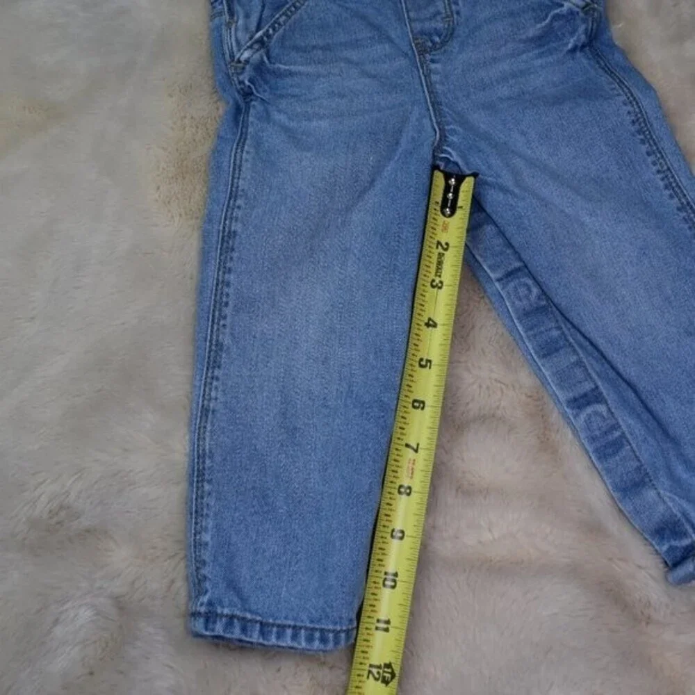 Oshkosh Overalls Girls Size 24 Months Blue Denim Pants Button Leg